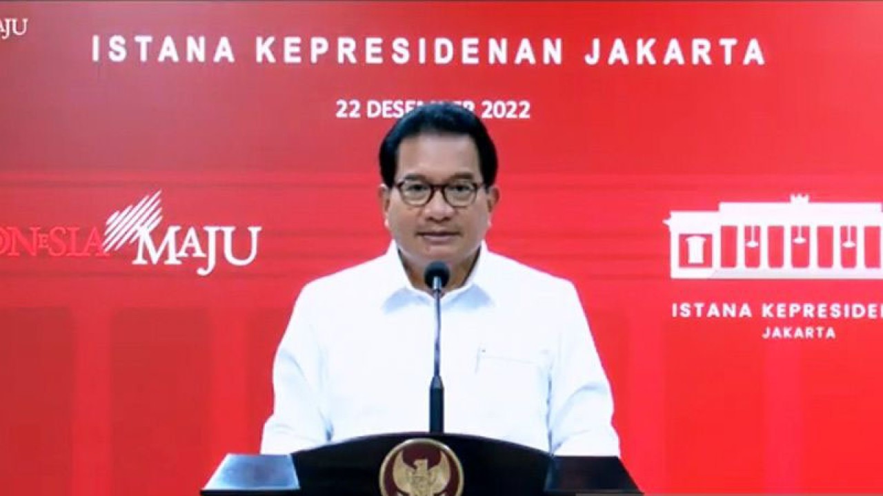 Tangkapan layar - Juru Bicara Satgas Penanganan COVID-19 Prof Wiku Adisasmito saat menyampaikan keterangan pers terkait Situasi Pandemi COVID-19 di Indonesia yang diikuti dalam jaringan di Jakarta, Kamis (22/12/2022). ANTARA/Andi Firdaus/aa.