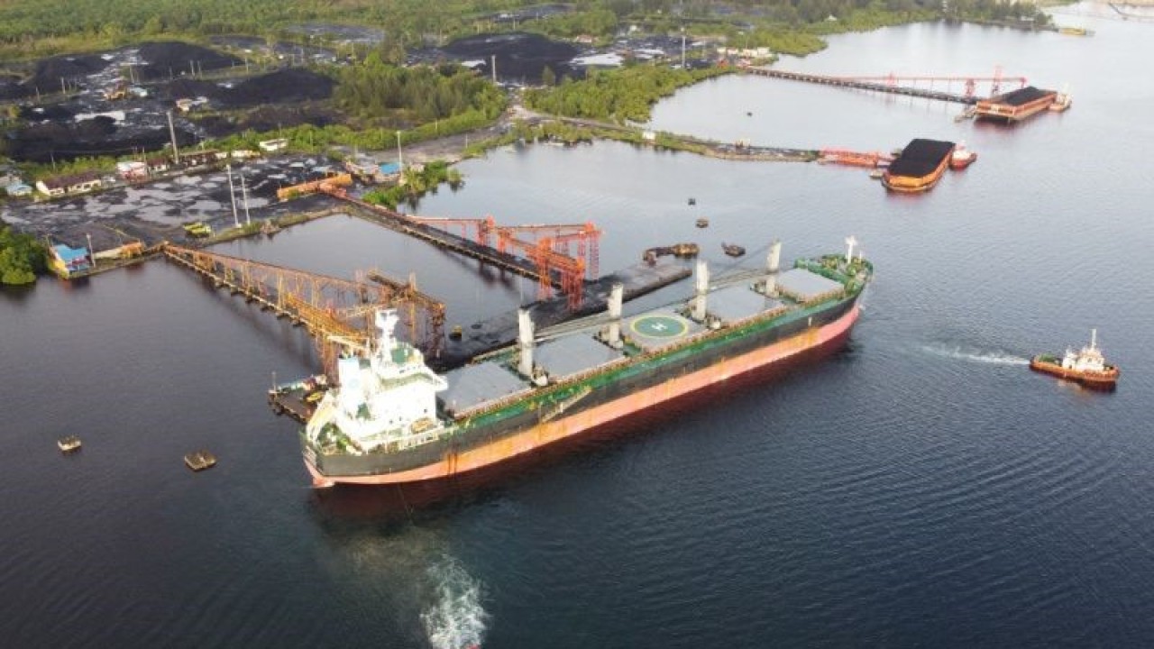 Kegiatan ekspor batu bara melalui Pelabuhan Pulau Baai Bengkulu. ANTARA/Anggi Mayasari