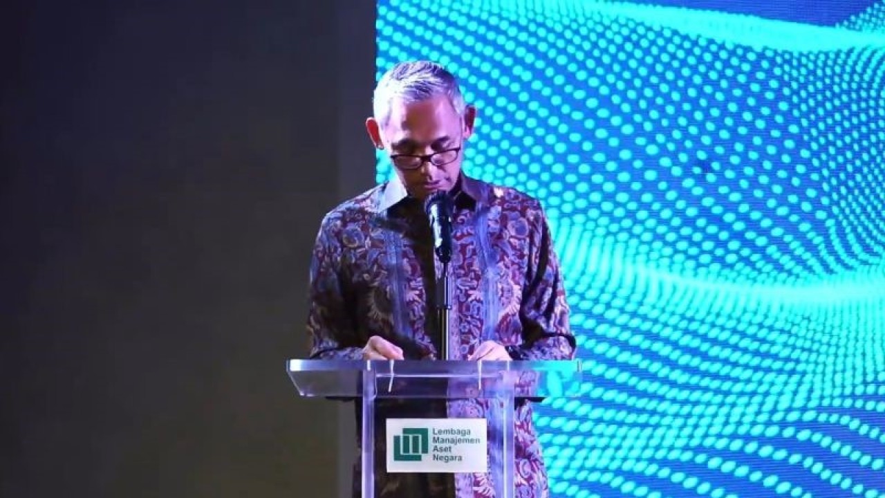 Tangkapan layar Direktur Jenderal Kekayaan Negara Kementerian Keuangan Rionald Silaban dalam Peluncuran Platform AESIA di Jakarta, Jumat (16/12/2022). (ANTARA/Sanya Dinda)