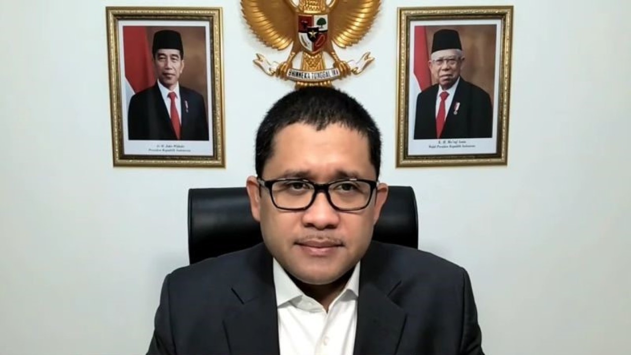 Tangkapan layar Kepala Badan Kebijakan Fiskal (BKF) Kementerian Keuangan Febrio Kacaribu dalam acara bertajuk “Momentum Konsolidasi Ekonomi & Politik” dipantau di Jakarta, Kamis. (ANTARA/ Muhammad Heriyanto)