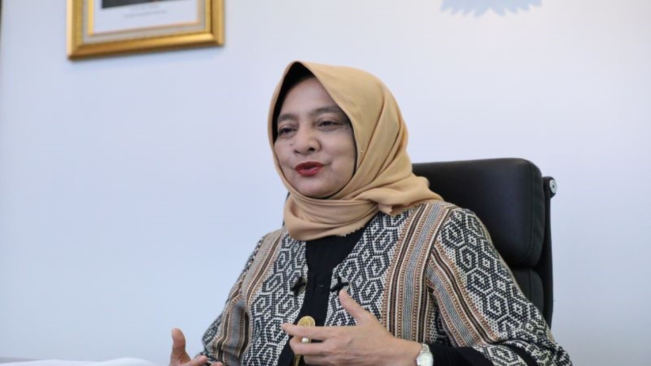 Kepala Eksekutif LPS Lana Soelistianingsih menjadi narasumber dalam webinar LPS-Great Edu yang diselenggarakan di Jakarta, Kamis (15/12/2022). (ANTARA/HO-LPS)