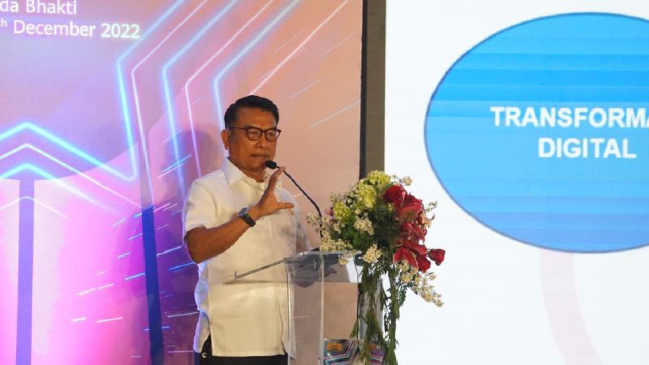 Kepala Staf Kepresidenan (KSP) Moeldoko dalam acara Indonesia Digital Talent Day 2022 di Jakarta, Selasa (6/12). (ANTARA/HO-Kantor Staf Presiden)