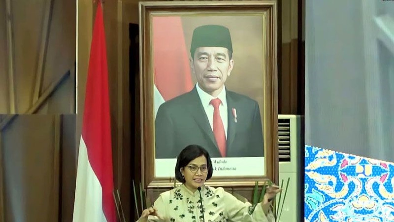 Menteri Keuangan Sri Mulyani. ANTARA/Youtube Kemenkeu RI/pri.