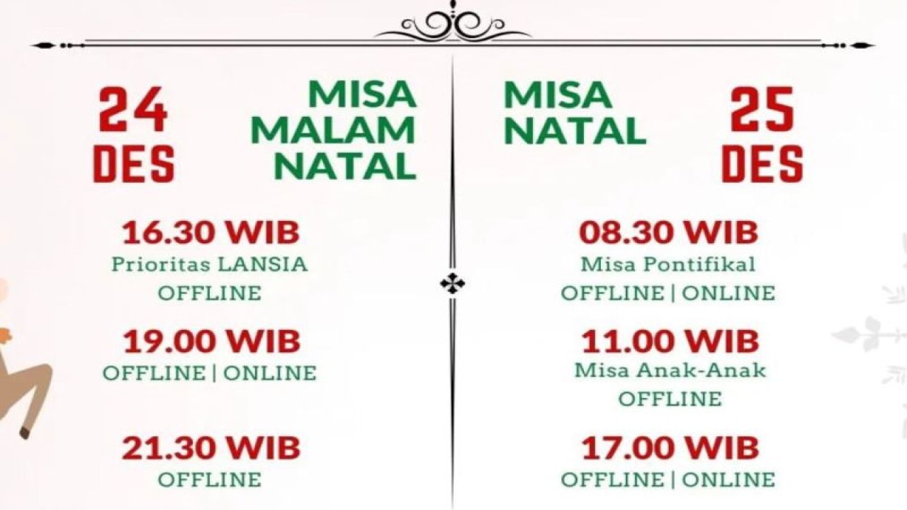 Jadwal Misa Natal di Gereja Katedral Jakarta. (ANTARA/HO-Keuskupan Agung Jakarta)