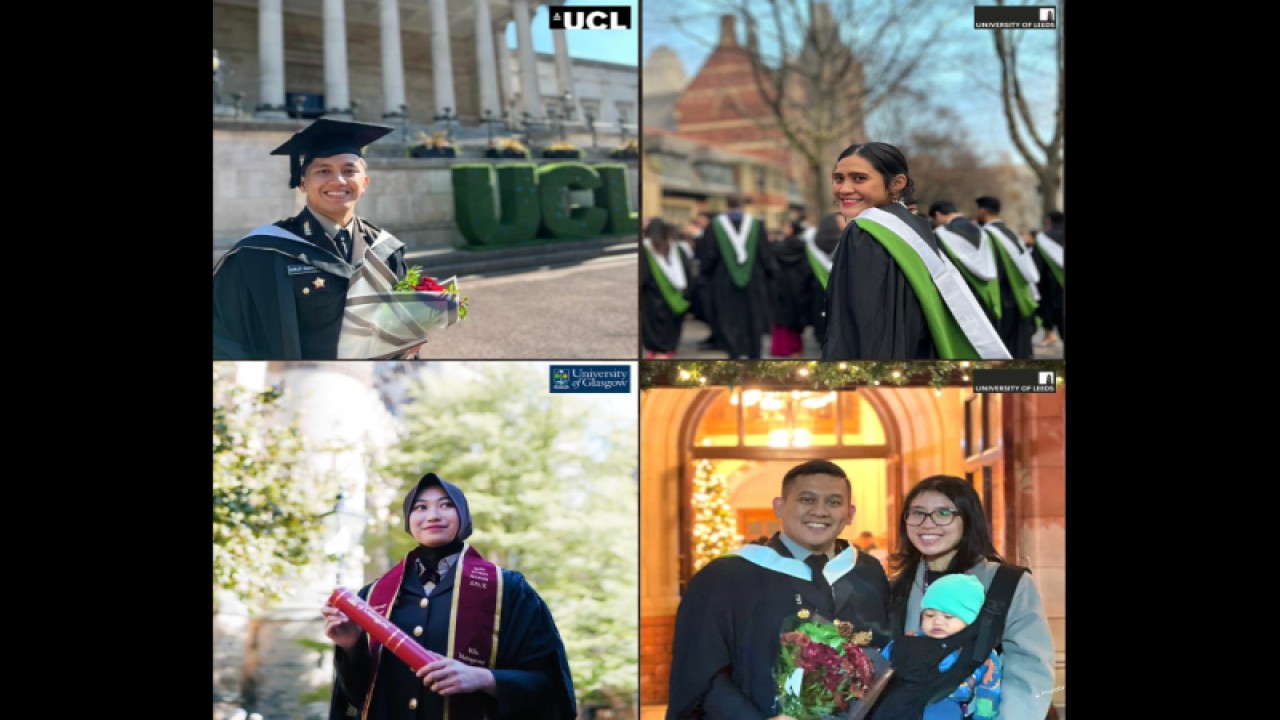 Perwira utama Polri peraih prestasi akademik pascasarjana di luar negeri (kiri atas) Ipda Khalif, (kanan atas) Iptu Evani, (kiri bawah) Ipda Mesya, dan (kanan bawah) AKP Panjaitan. (Dokumentasi pribadi narasumber)