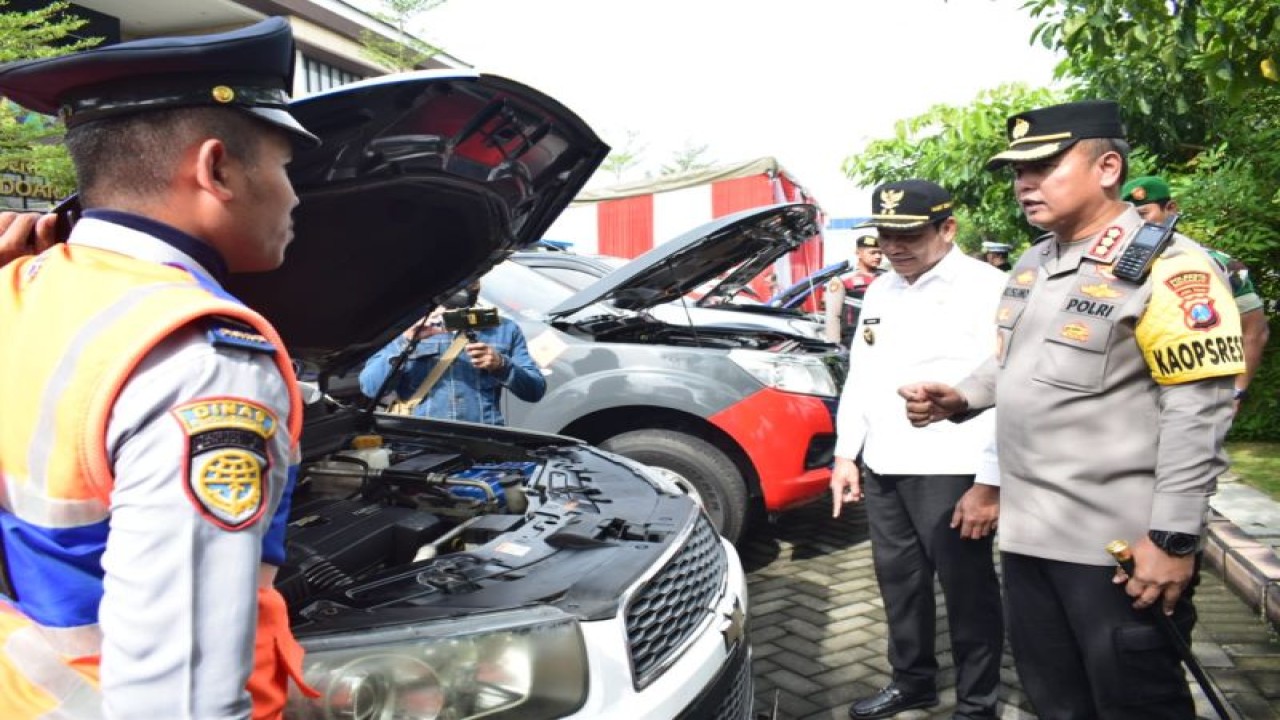 Pelaksanaan apel siaga pengamanan operasi Lilin Semeru 2022 di Kabupaten Sidoarjo. ANTARA/HO-Polresta Sidoarjo