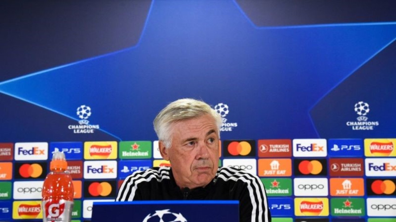 Pelatih Real Madrid Carlo Ancelotti. (Photo by ANDY BUCHANAN / AFP) (AFP/ANDY BUCHANAN)
