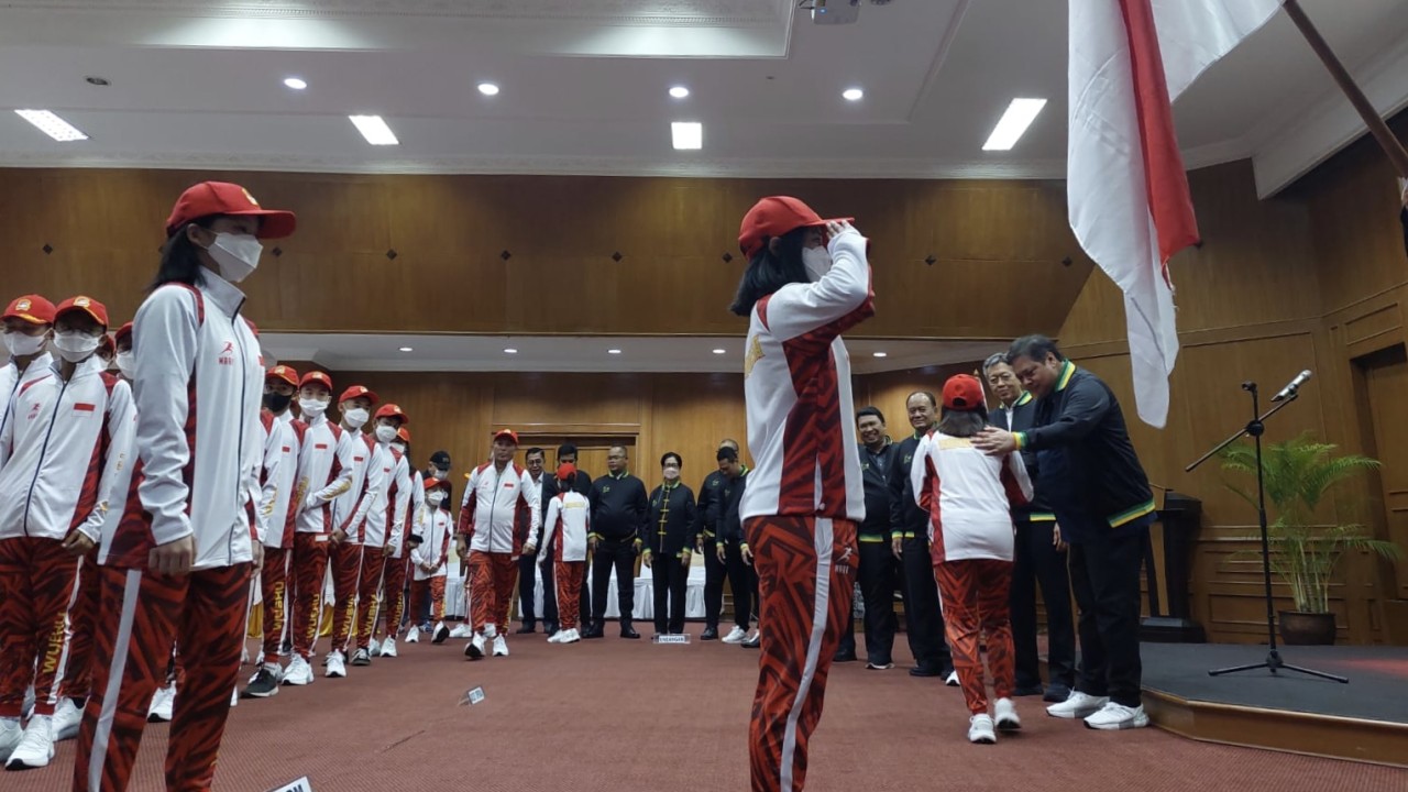 Pelepasan Kontingen Wushu Indonesia untuk WJWC 2022