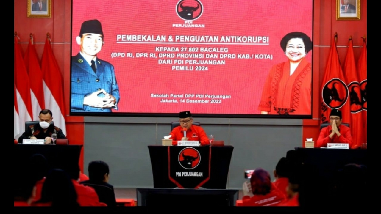 Pendidikan antikorupsi bacaleg PDI Perjuangan.