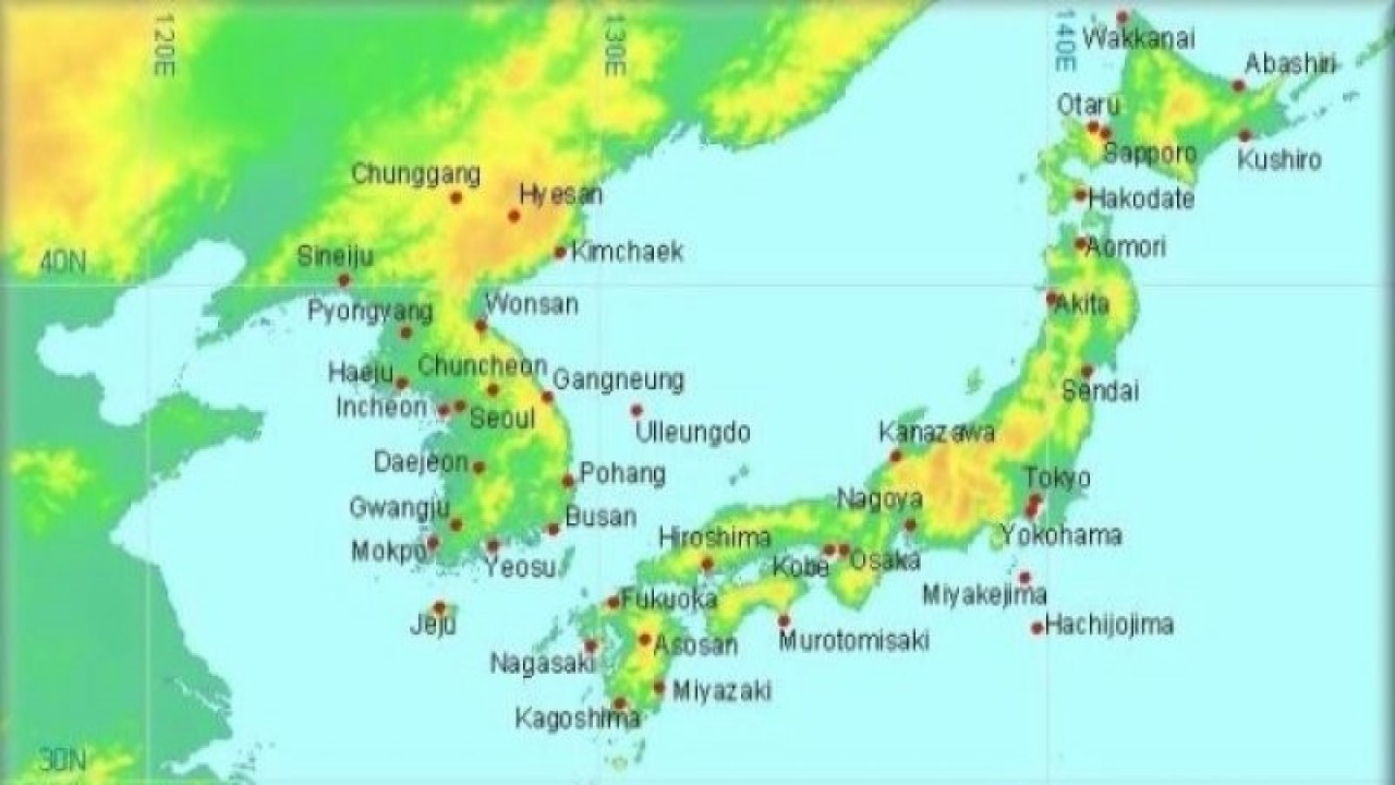 Peta daerah Jepang dan China. (imageshack.us)