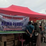 Posko terpadu APMA peduli korban dampak kebakaran di Lorong Tahu, Kelurahan Rijali, Sirimau, Ambon, Selasa. (ANTARA/Winda Herman)-1670985981