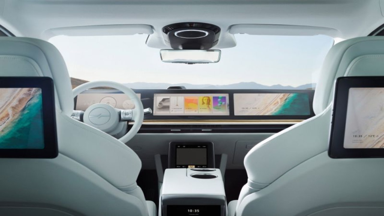 Prototipe interior dari kendaraan listrik Sony Honda Mobility. (Sony Honda Mobility)