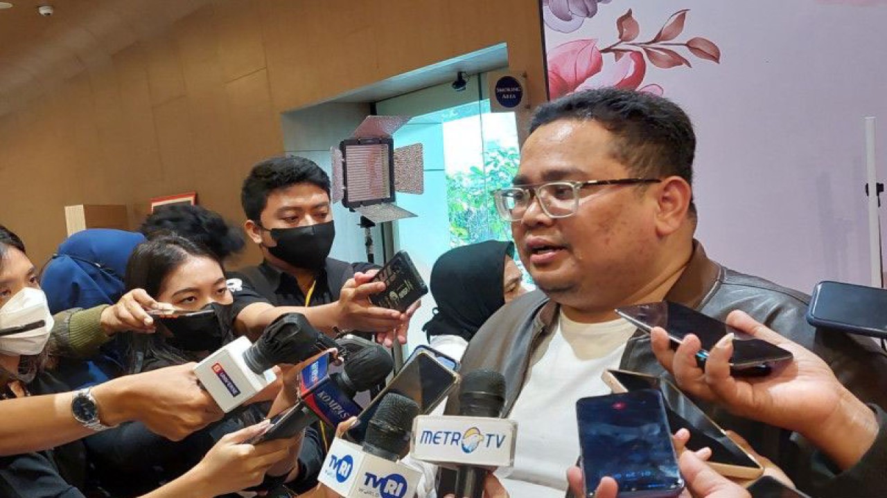 Ketua Bawaslu, Rahmat Bagja, usai Konsolidasi Nasional Perempuan Pengawas Pemilu, di Jakarta, Selasa. ANTARA/Boyke L Watra