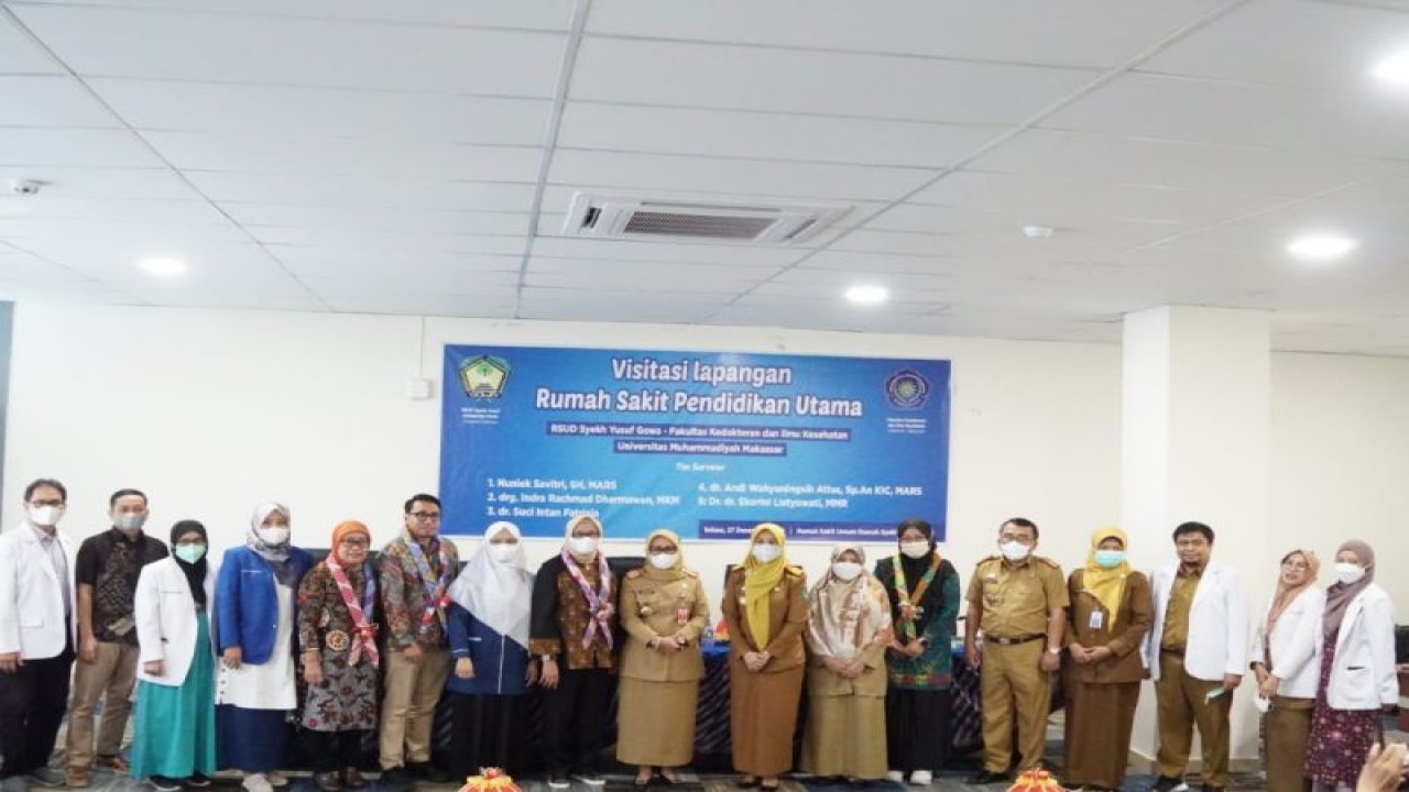 Visitasi lapangan tim surveyor dari Kemenkes ke Rumah Sakit Pendidikan Utama di RSUD Syekh Yusuf, Kabupaten Gowa, Sulsel, Rabu (28/12/2022). FOTO ANTARA/HO-Humas Pemkab Gowa