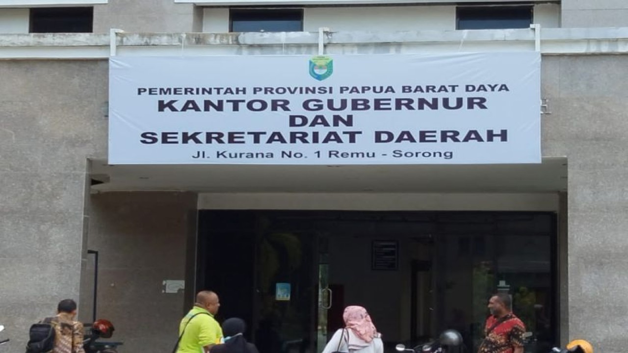 Kantor Sementara Gubernur Papua Barat Daya di lingkungan Pemerintah Kota Sorong. ANTARA/Ernes Broning Kakisina