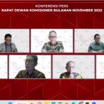 Suasana Konferensi pers OJK yang dipantau dari Makassar, Selasa (6/12/2022). ANTARA/HO-1670320507