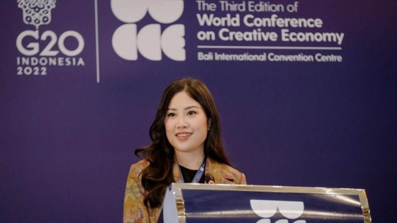 Wakil Menteri Pariwisata dan Ekonomi Kreatif (Wamenparekraf) Angela Tanoesoedibjo. ANTARA/HO-Kemenparekraf.