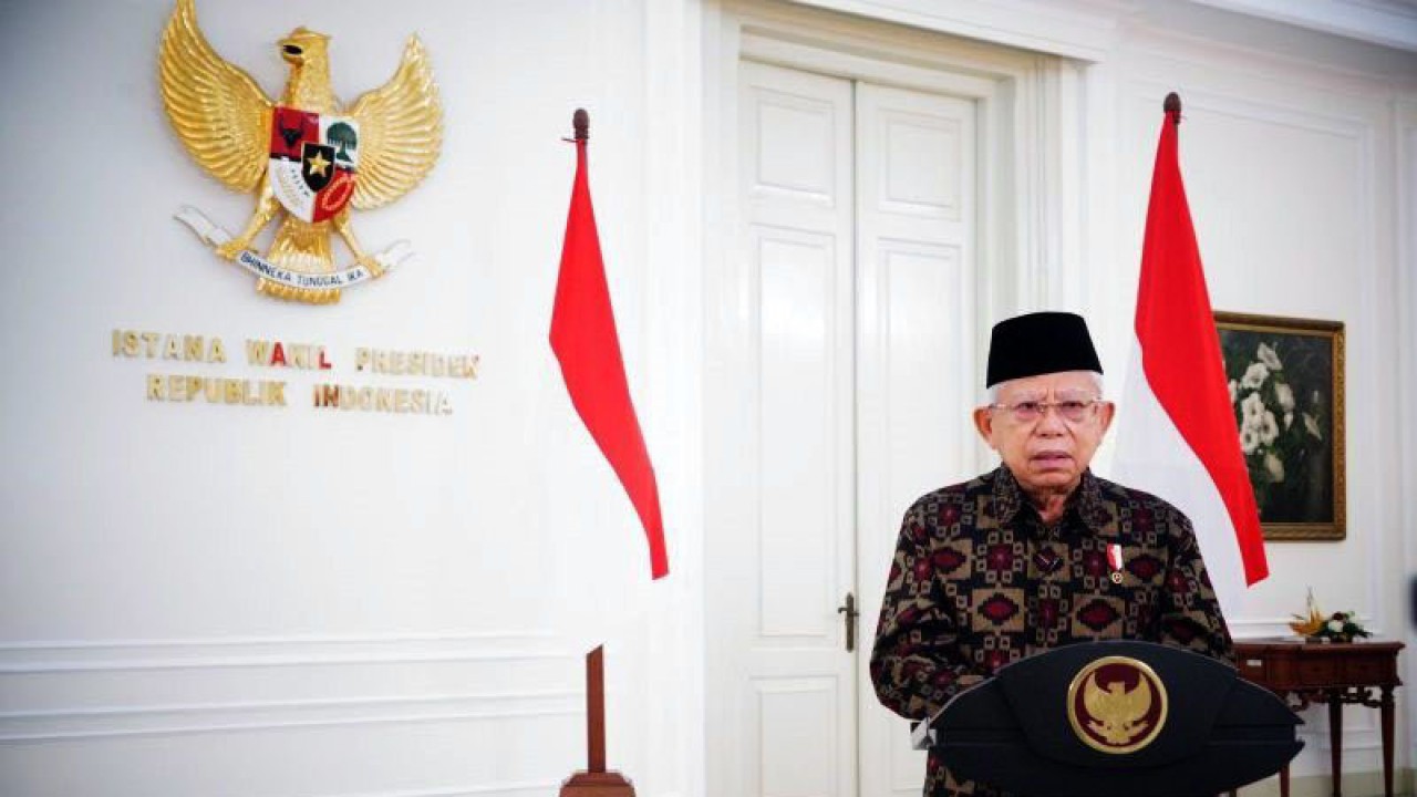 Wakil Presiden RI Ma'ruf Amin. ANTARA/HO-BPMI Setwapres/am.