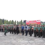 Apel gelar pasukan pengamanan rencana kunjungan kerja Jokowi di Kota Pekanbaru, Riau, Selasa (3/1/22). (ANTARA/HO-Korem)-1672733101