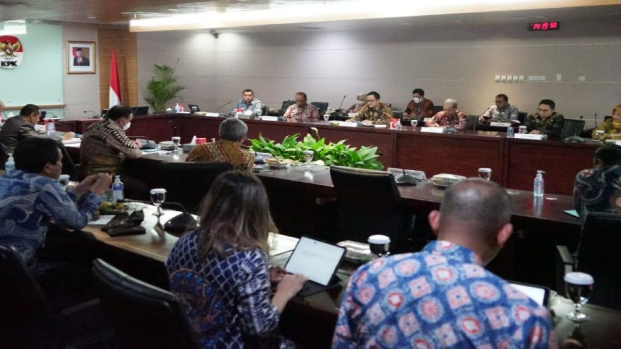 Audiensi KPK dan BPKH di Gedung Merah Putih KPK, Jakarta, Kamis (5/1/2023). (ANTARA/HO-Humas KPK)