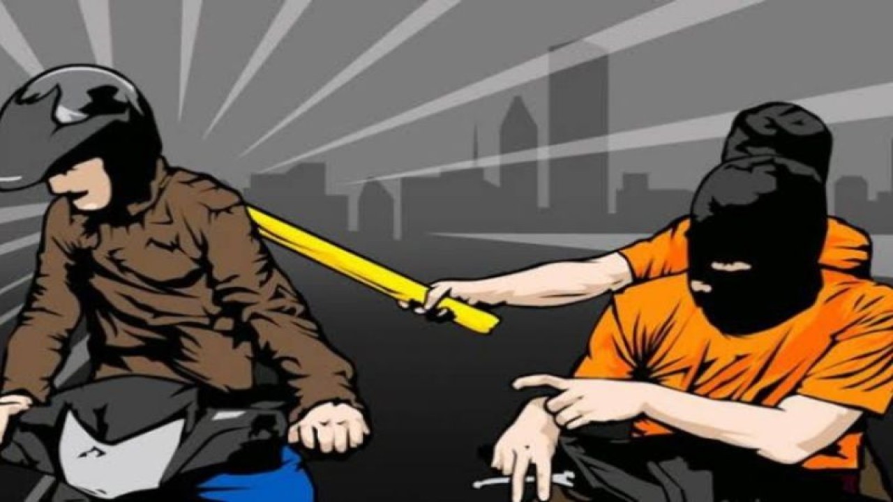 Ilustrasi begal menggunakan sepeda motor. ANTARA/ HO