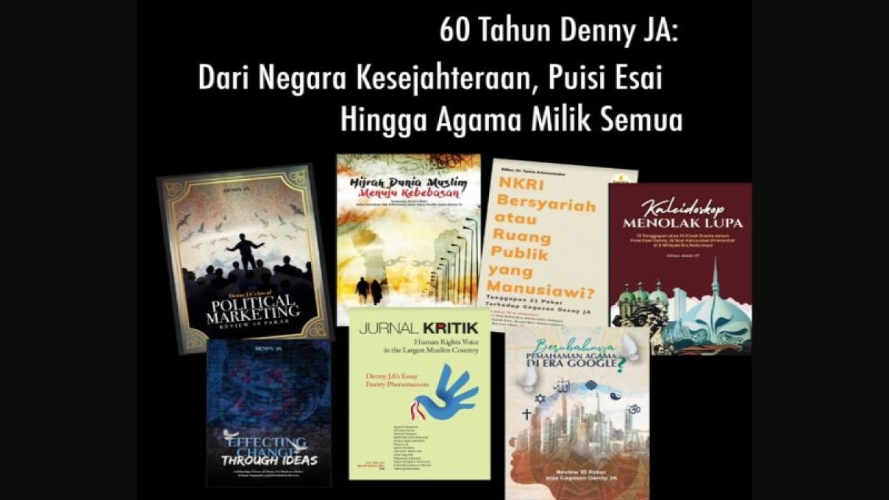 Beberapa buku pemikiran Denny JA. ANTARA/HO-LSI Denny JA