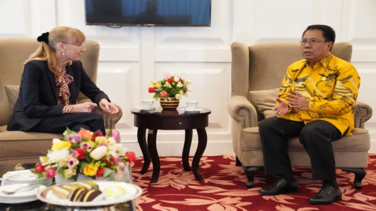 Pj Sekrpov Sulsel Andi Aslam menerima kunjungan Dubes Jerman untuk Indonesia Ina Lepel di Makassar, Kamis,(26/1/2023).ANTARA/HO-Humas Pemprov Sulsel