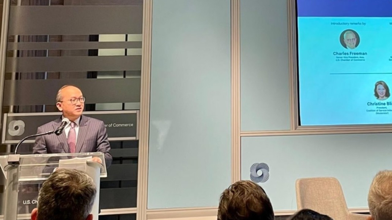 Dubes Rosan saat paparkan peluang ekonomi digital kawasan ASEAN di acara KADIN Amerika/Instagram