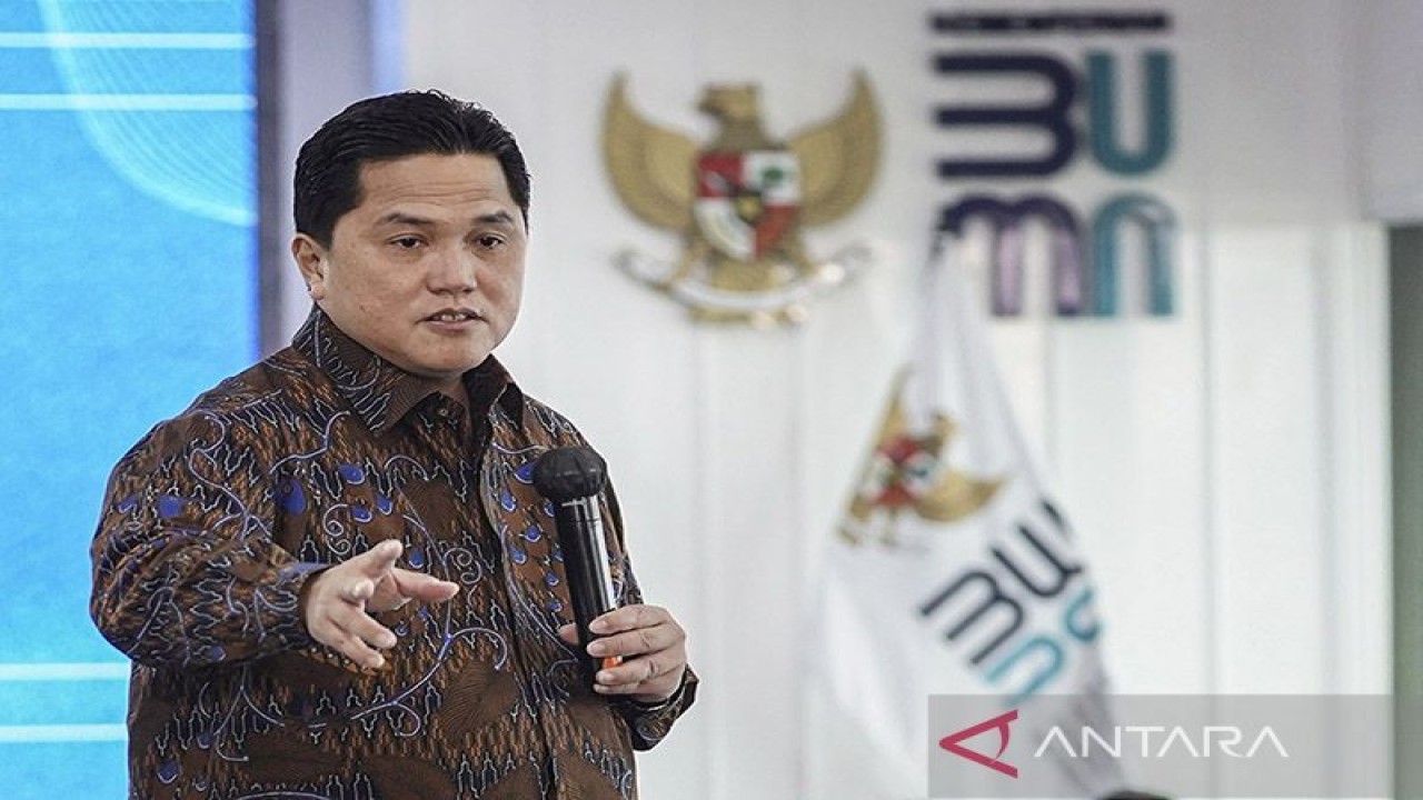 Menteri Badan Usaha Milik Negara (BUMN) Erick Thohir. ANTARA FOTO/Dhemas Reviyanto/wsj/aa.