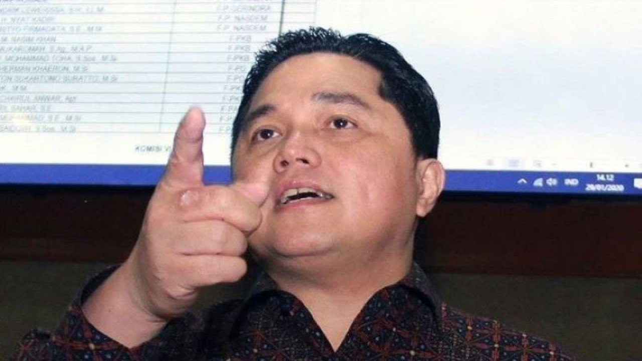 Menteri BUMN Erick Thohir. (ANTARA FOTO/Muhammad Iqbal/pd/pri.)