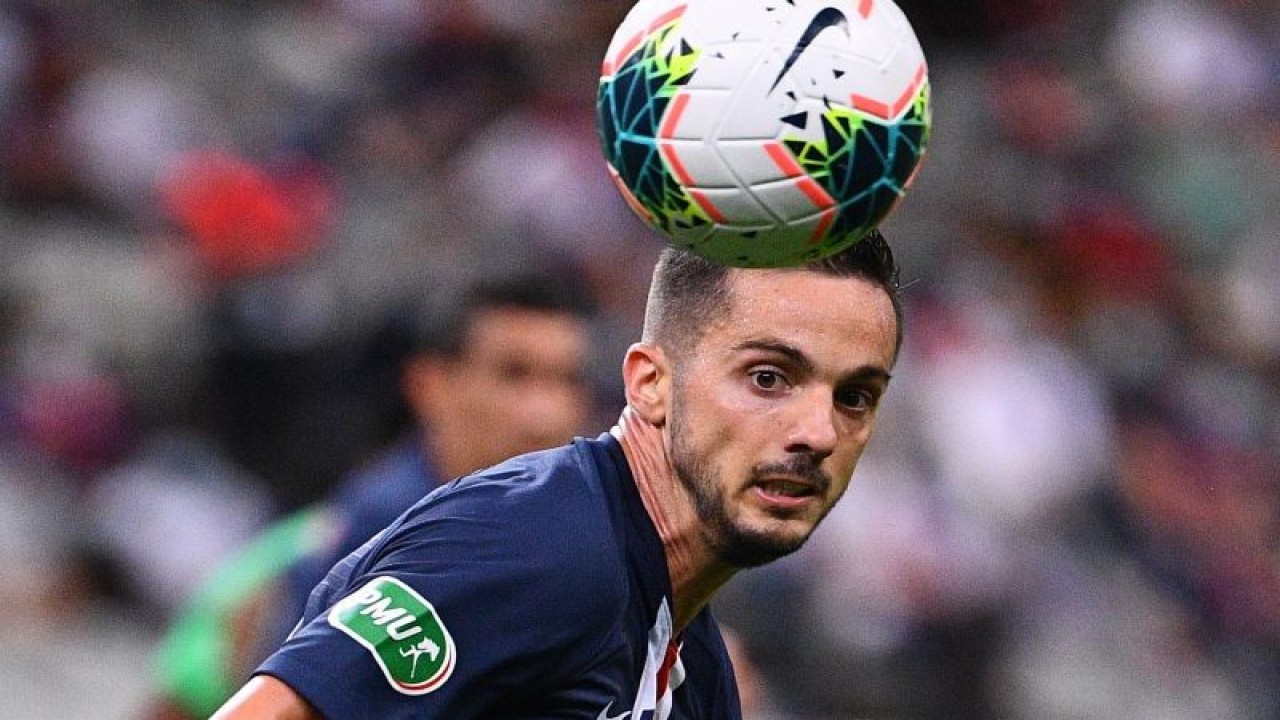 Gelandang Paris Saint-Germain Pablo Sarabia. (AFP/FRANCK FIFE)