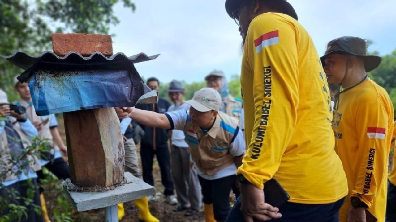 GM PLN UIW Babel Serahkan Bantuan Usaha YBM PLN kepada KUC Koloni Babel. (ANTARA/HO-Humas PLN Babel)