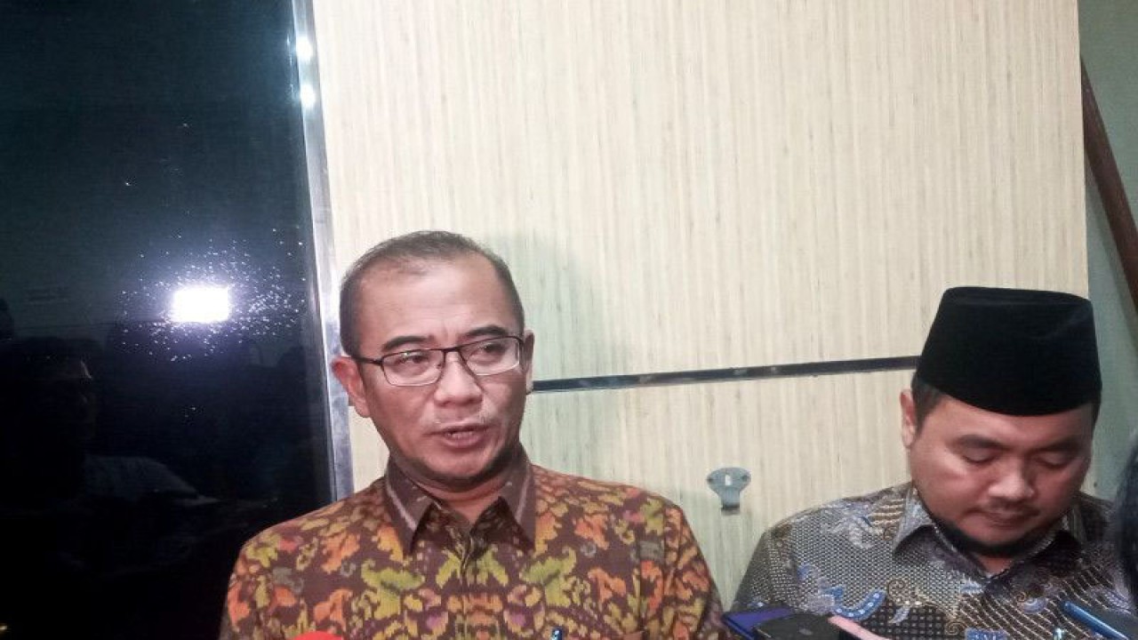 Ketua KPU, Hasyim Asy'ari. ANTARA/Tri Meilani Ameliya.