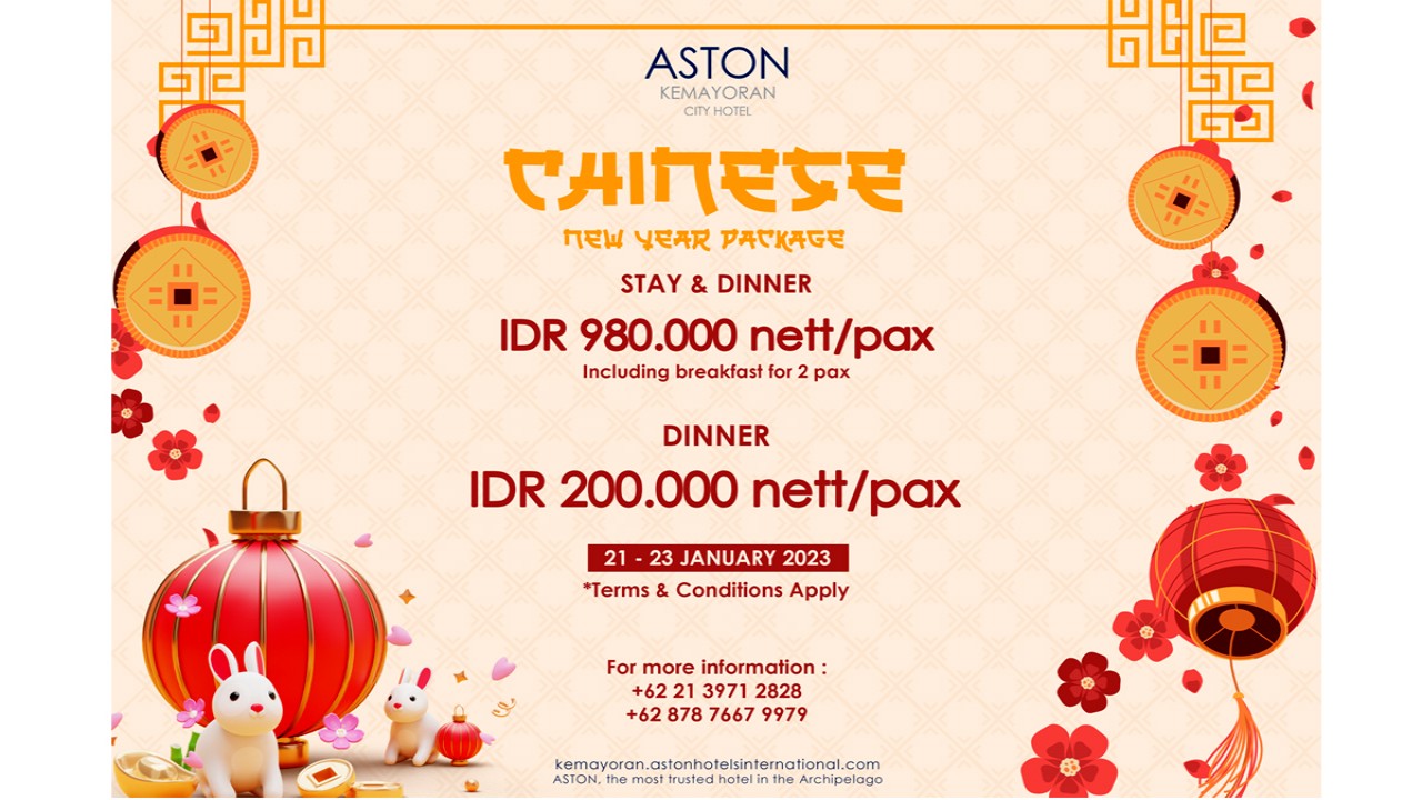 Aston Kemayoran City Hotel Siap Menggelar Chinese Newyear