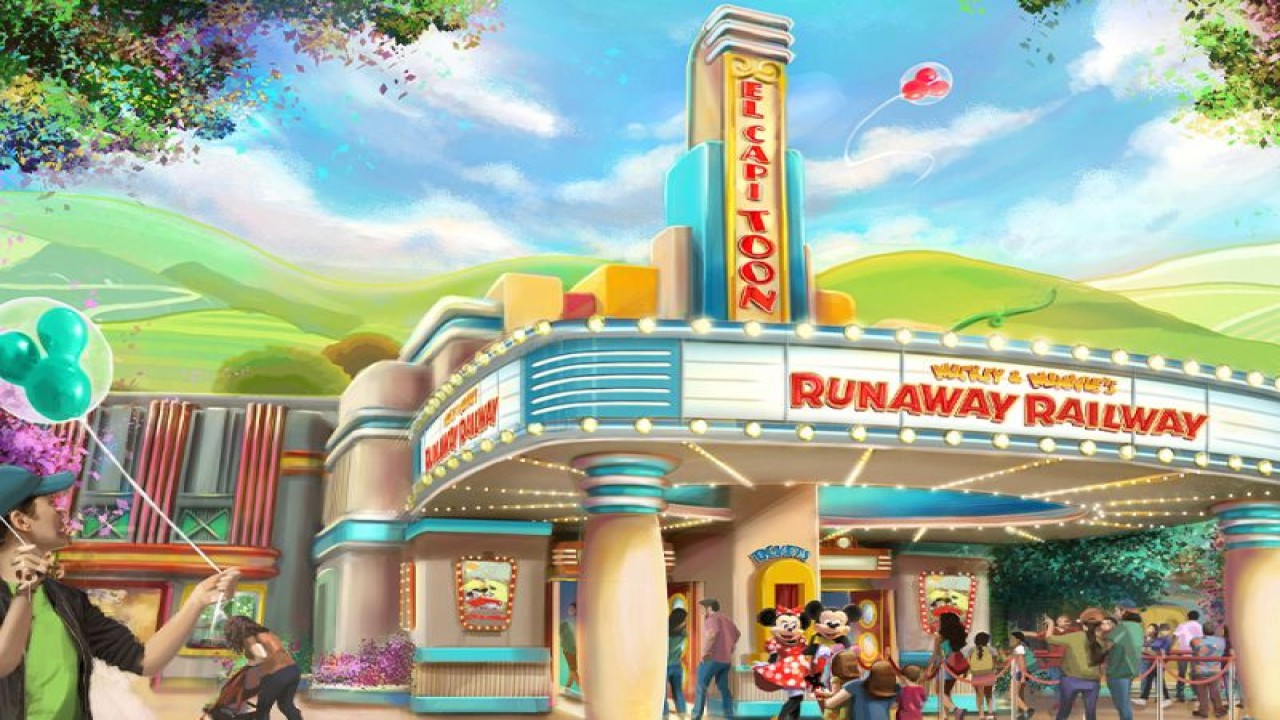 Ilustrasi atraksi hiburan di taman bermain Disney, Disneyland. (D23)