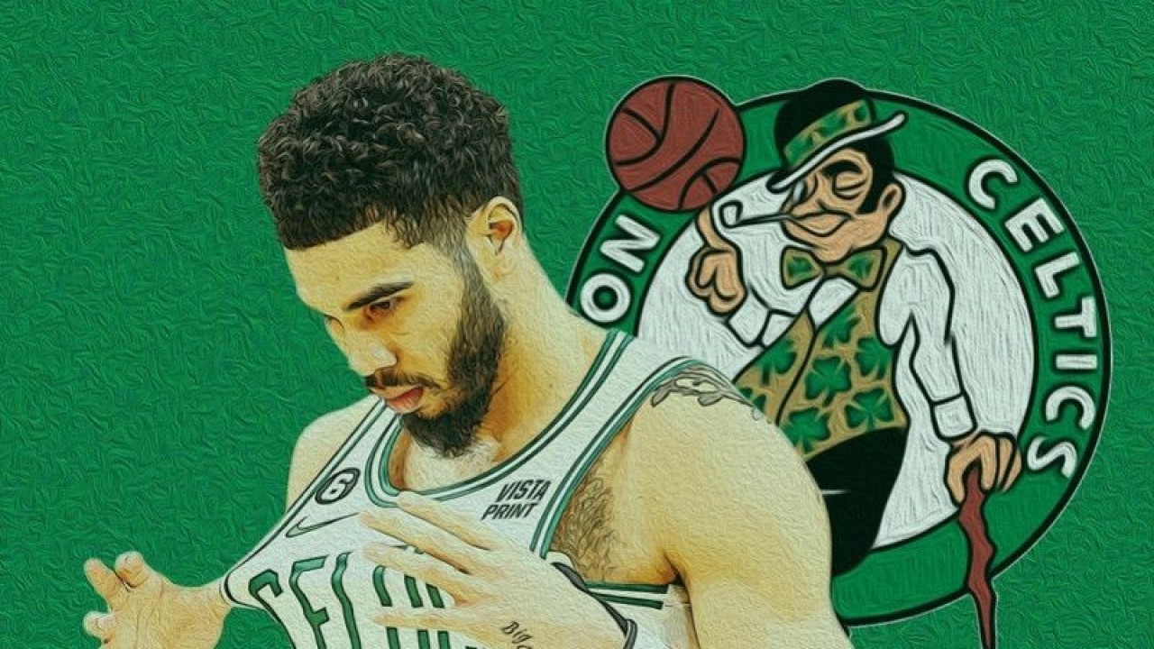 Ilustrasi bintang Boston Celtics, Jayson Tatum. (ANTARA/Gilang Galiartha)