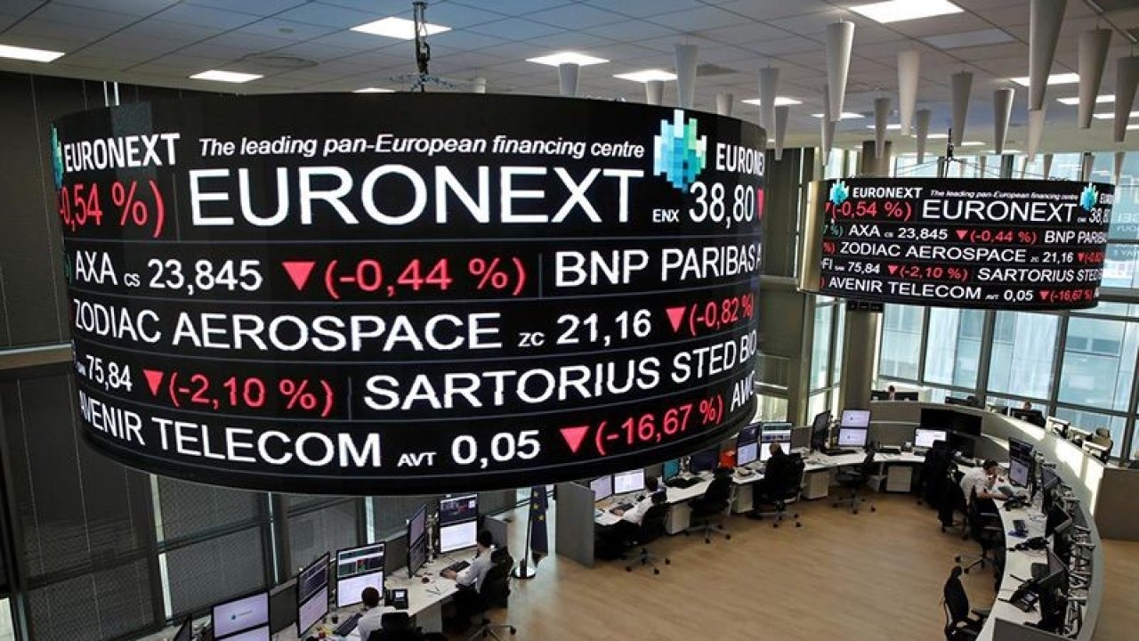 Ilustrasi - Bursa Saham Paris, Prancis ANTARA/Reuters/aa.
