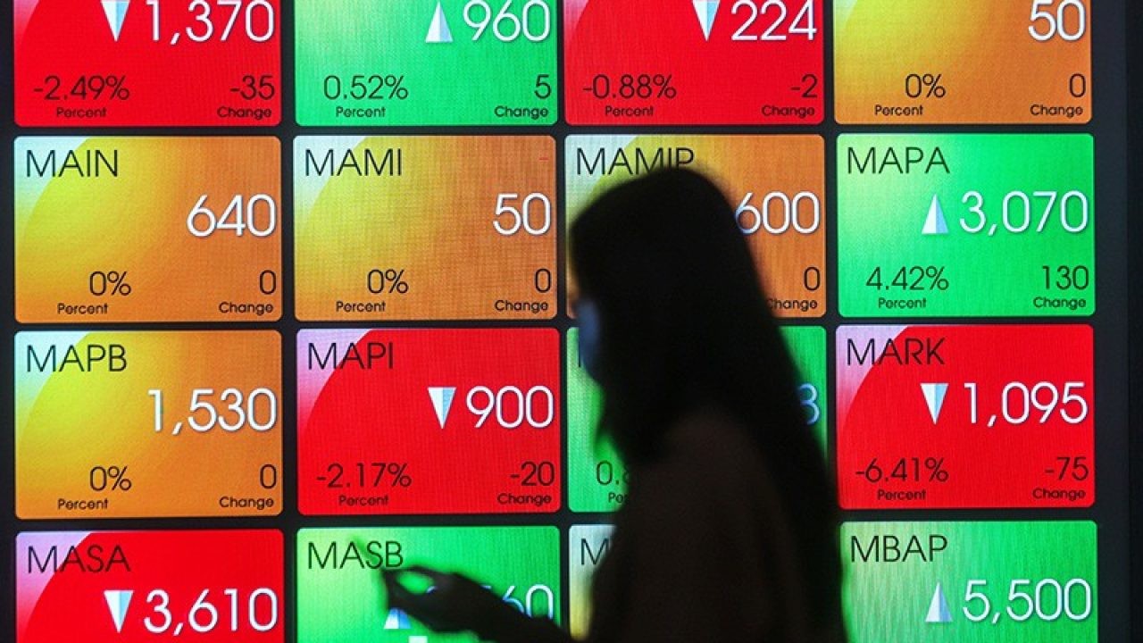 Ilustrasi grafik saham/ist