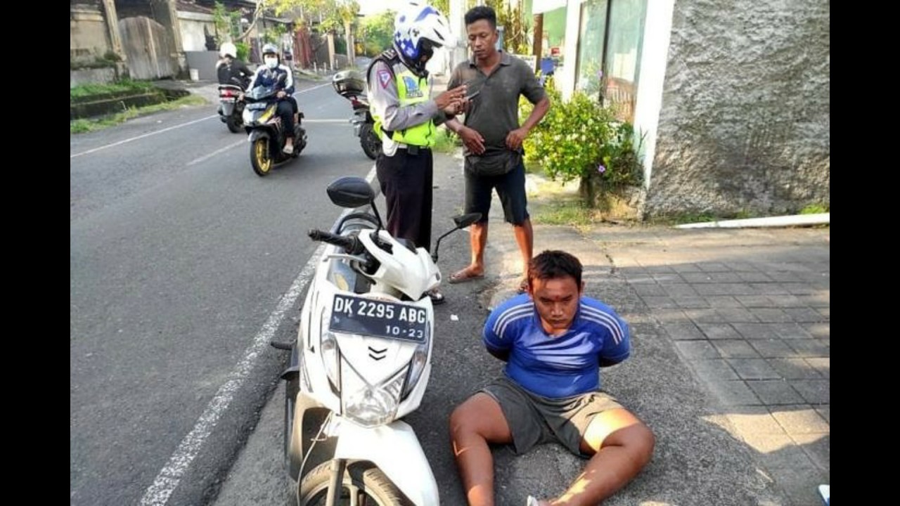 Ilustrasi maling motor. (Net)