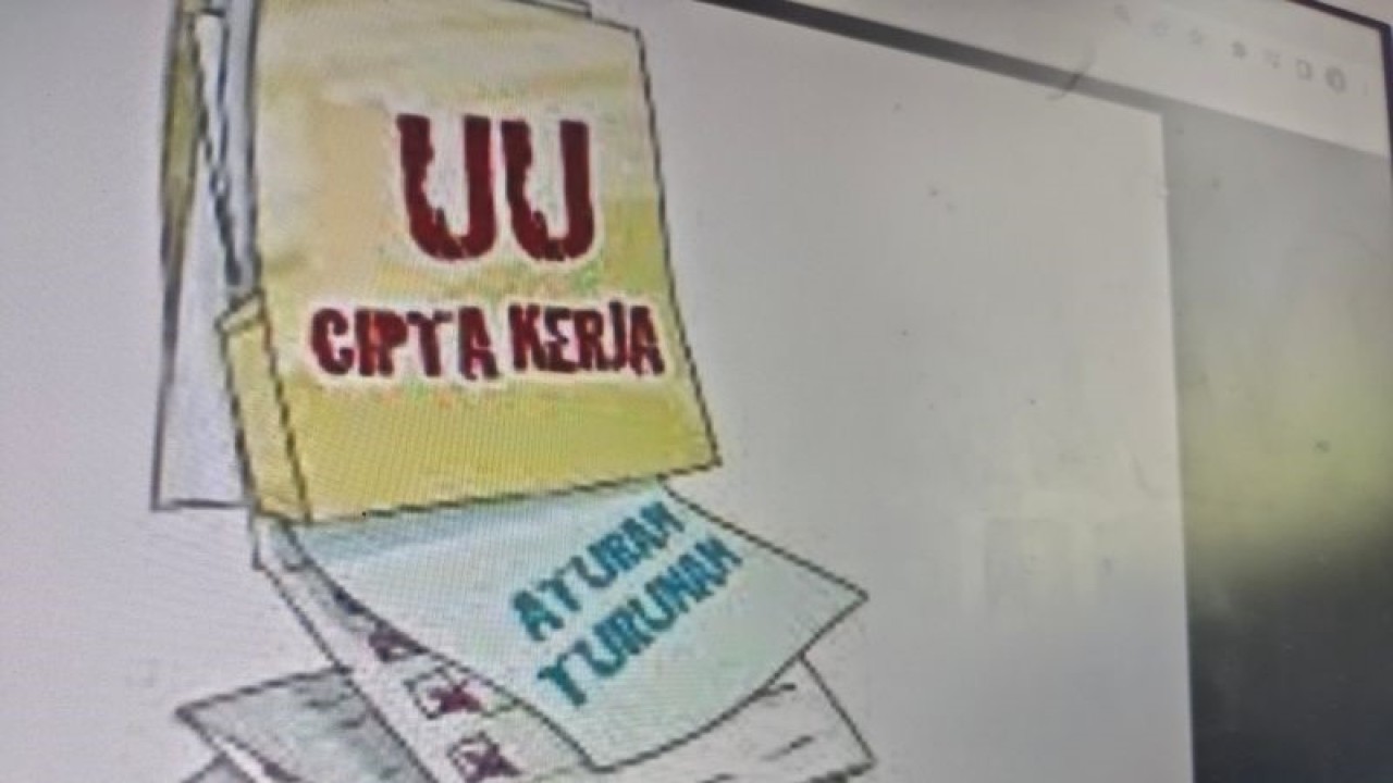 Ilustrasi Undang-Undang Cipta Kerja (ANTARA/Aloysius Lewokeda)