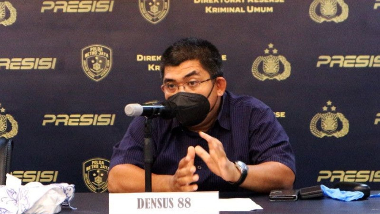 Juru Bicara Detasemen Khusus (Densus) 88 Antiteror Polri Kombes Pol. Aswin Siregar. ANTARA/Fianda Sjofjan Rassat/am.