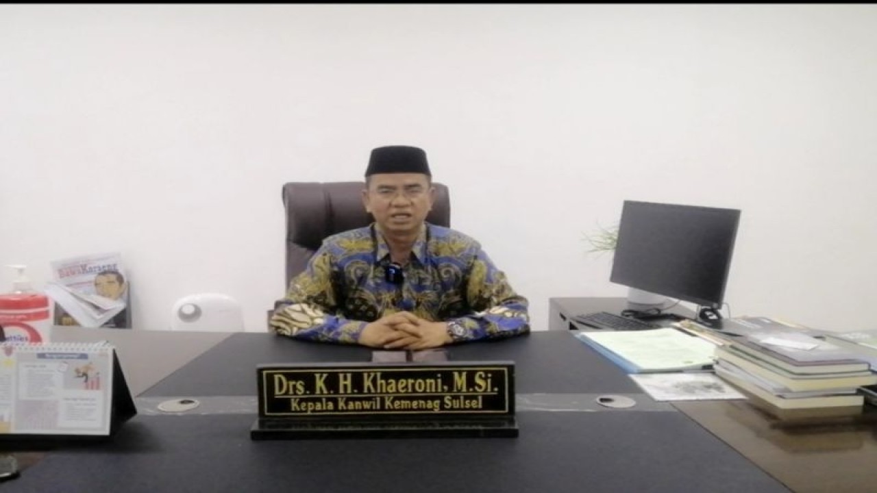 Kakamwil Kemenag Sulsel H Khaeroni. Antara/ HO- Kemenag Sulsel