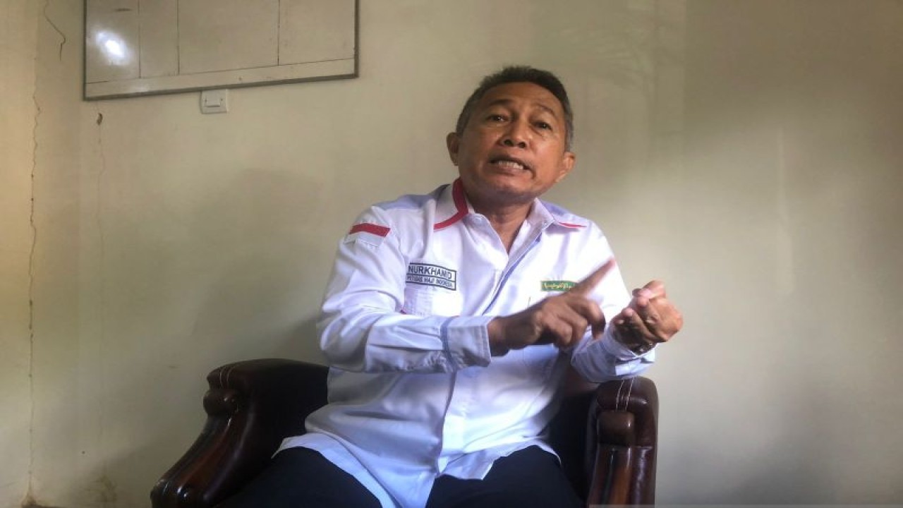 Kepala Bidang Haji Kantor Wilayah Kementerian Agama Bali Haji Nurkhamid saat diwawancara soal kuota haji di Bali, Denpasar, Selasa (10/1/2023). ANTARA/Ni Putu Putri Muliantari