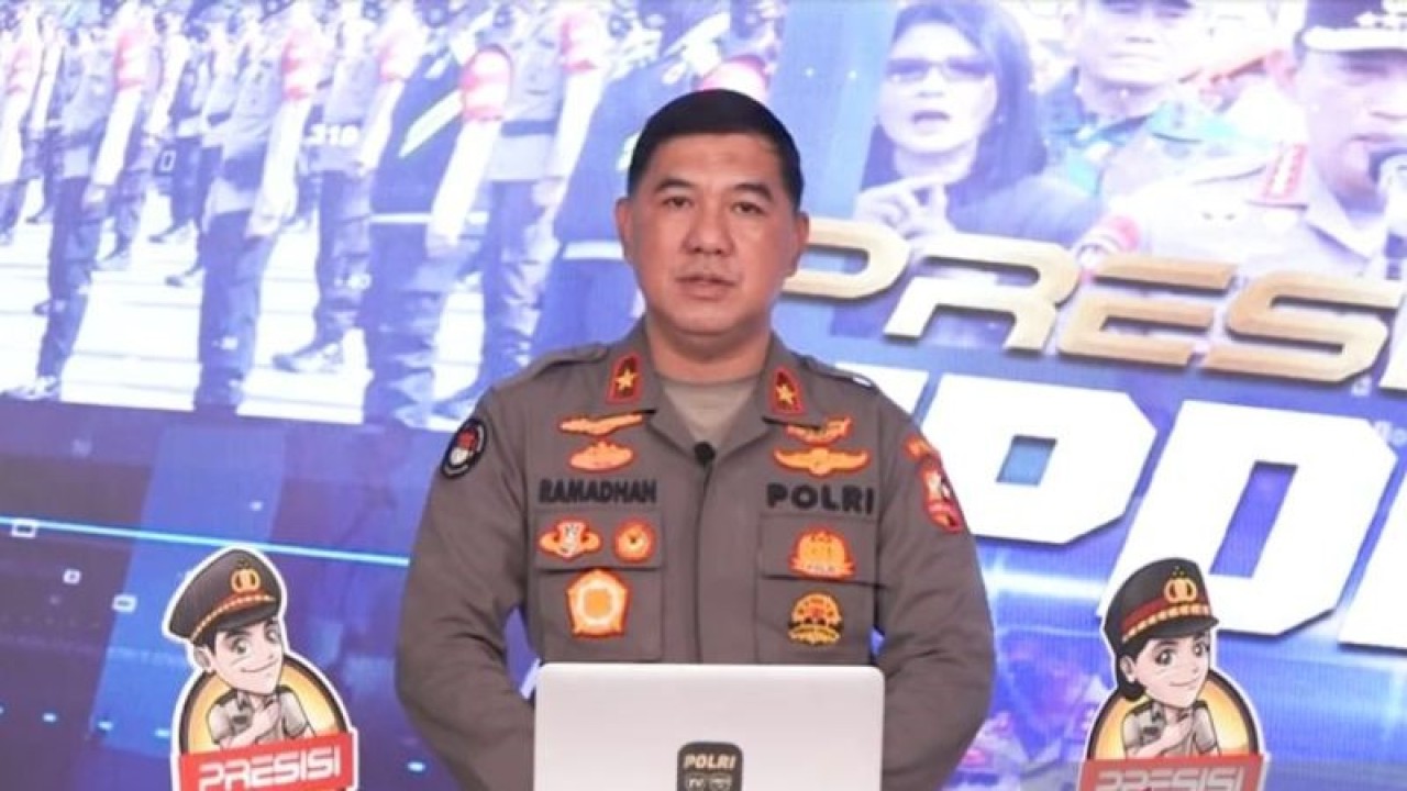Kepala Biro Penerangan Masyarakat (Karopenmas) Brigjen Pol. Ahmad Ramadhan. ANTARA/Laily Rahmawaty.