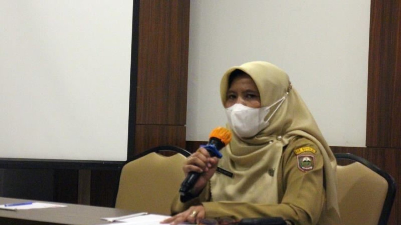 Kepala Dinkes Kabupaten Boyolali, dokter Puji Astuti, saat memberikan keterangan di Boyolali, Senin (9/1/2023). . ANTARA/Bambang Dwi Marwoto.