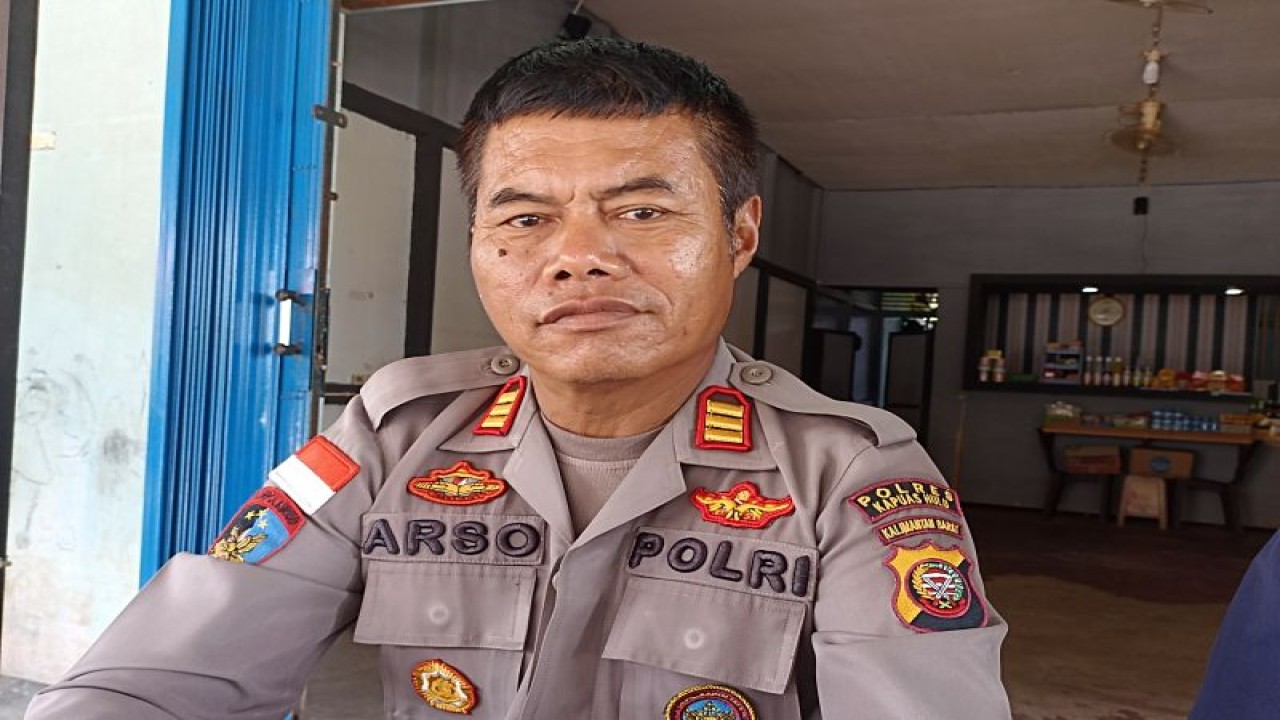 Kepala Satuan Polairud Polres Kapuas Hulu AKP Surarso. (ANTARA/Teofilusianto Timotius)