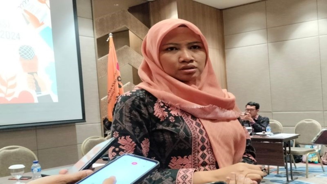 Ketua Bawaslu Kulon Progo Ria Harlinawati. (ANTARA/Sutarmi)