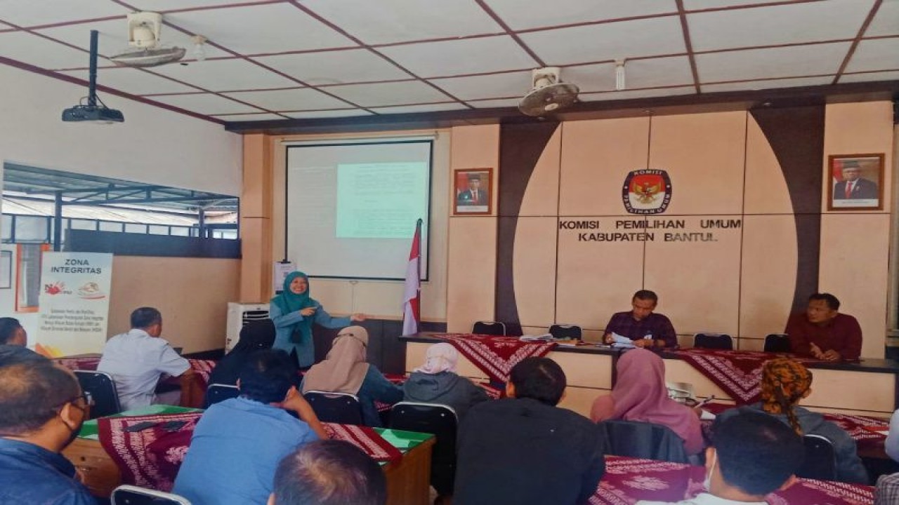 Rakor Pemetaan TPS untuk Pemilu 2024 di KPU Kabupaten Bantul, Daerah Istimewa Yogyakarta, Rabu (11/1/2023) (ANTARA/HO-KPU Bantul)