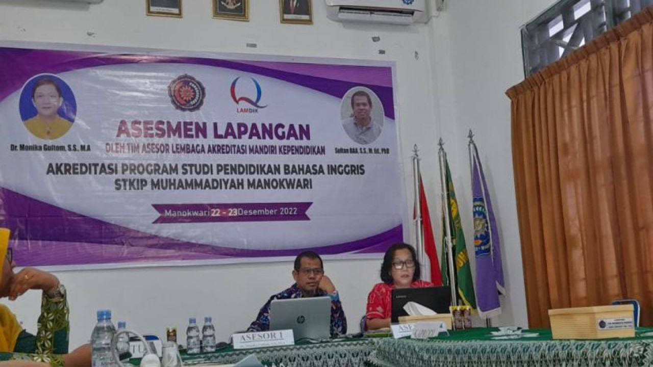 Asesmen lapangan akreditasi STKIP Muhammadiyah Manokwari pada bulan Desember 2022 oleh Lembaga Akreditasi Mandiri Pendidikan Tinggi (Lamdik) (FOTO ANTARA/Tri Adi Santoso)