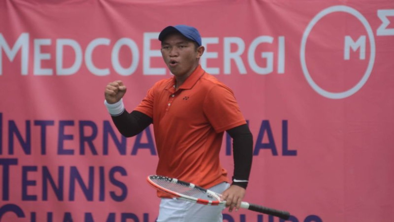 Petenis putra Indonesia Lucky Candra Kurniawan. (ANTARA/HO-Tenis Indonesia/Dwi Ari Setyadi)